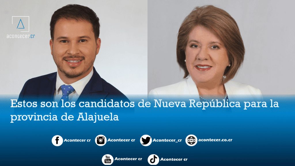 Estos son los candidatos de Nueva República por la provincia de Alajuela