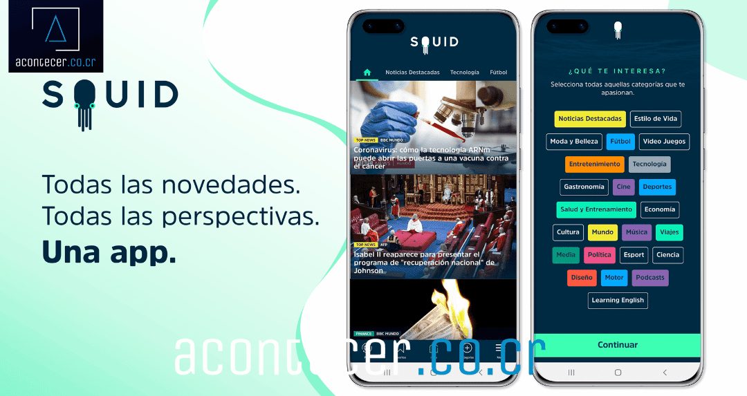Noticias de Acontecer.co.cr estarán en SQUID
