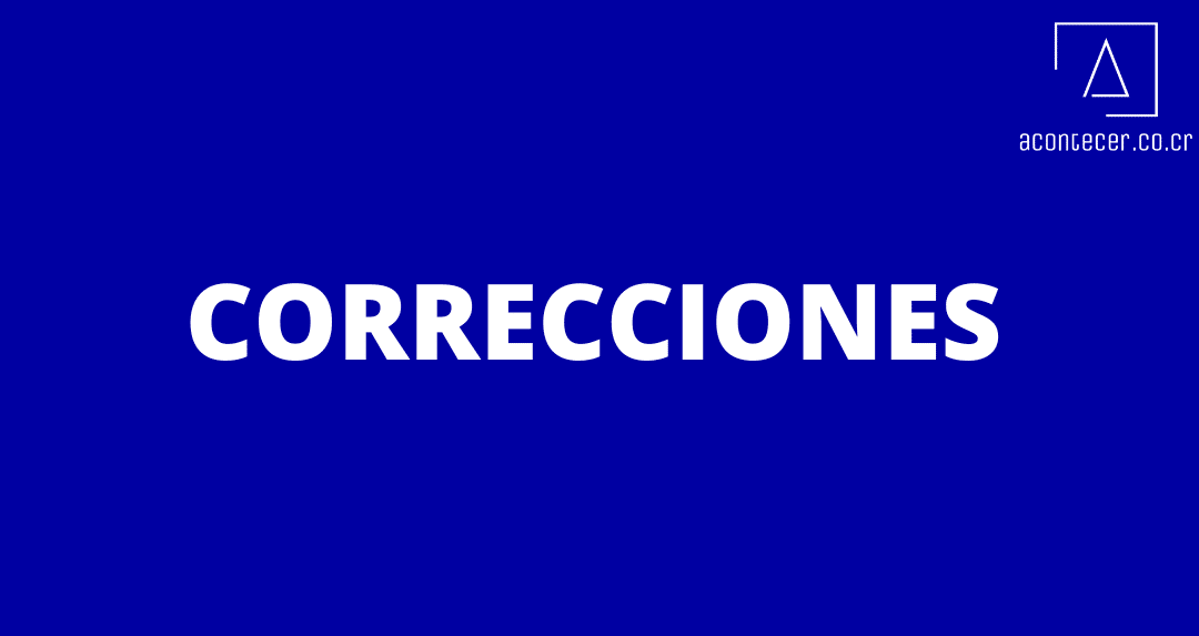 Política De Correcciones Acontecer.co.cr