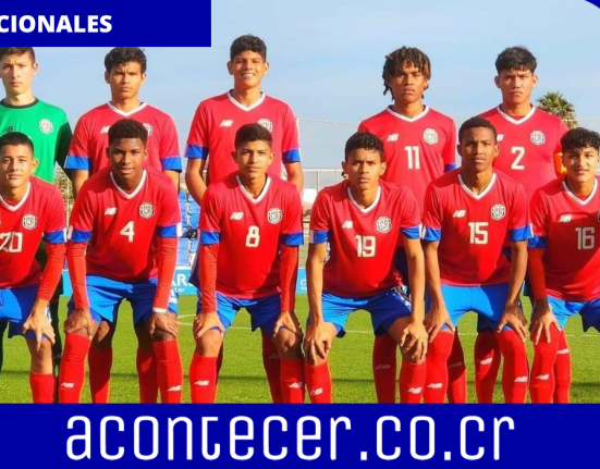 Selección Sub-17 de Costa Rica en su encuentro ante Alemania Fotografía: Federación Costarricense de Fútbol