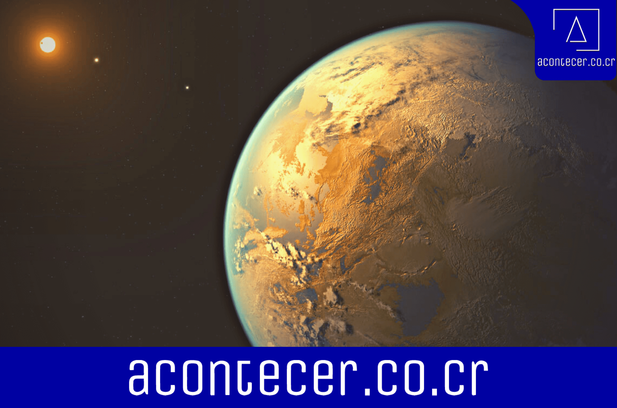 Imagen Conceptual De Kepler-186F Imagen Por: Nasa Ames / Seti Institute / Jpl-Caltech. Editada Por Acontecer.co.cr