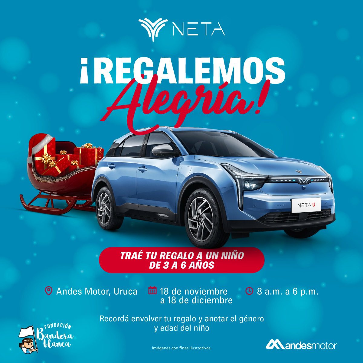 Andes Motor Lanza Campaña Navideña De Donación Para La Fundación Bandera Blanca