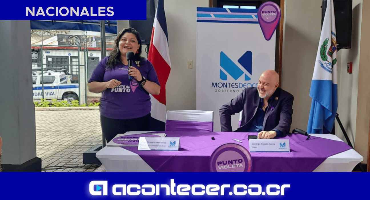 Montes de Oca Punto Violeta INAMU Violencia de género Acoso sexual Día Internacional de la Eliminación de la Violencia contra las Mujeres