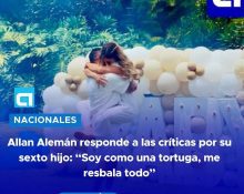 Allan Alemán responde a las críticas por su sexto hijo: “Soy como una tortuga, me resbala todo”
