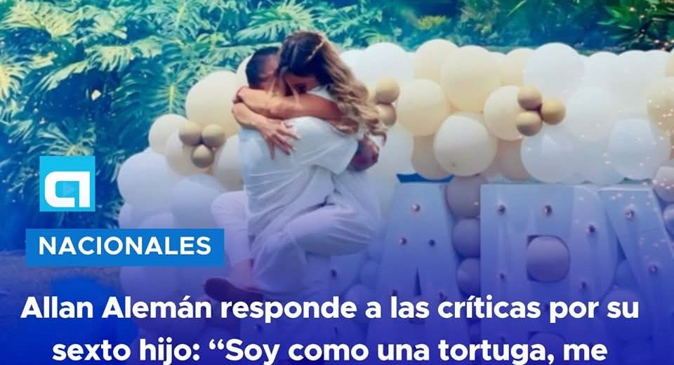 Allan Alemán responde a las críticas por su sexto hijo: “Soy como una tortuga, me resbala todo”