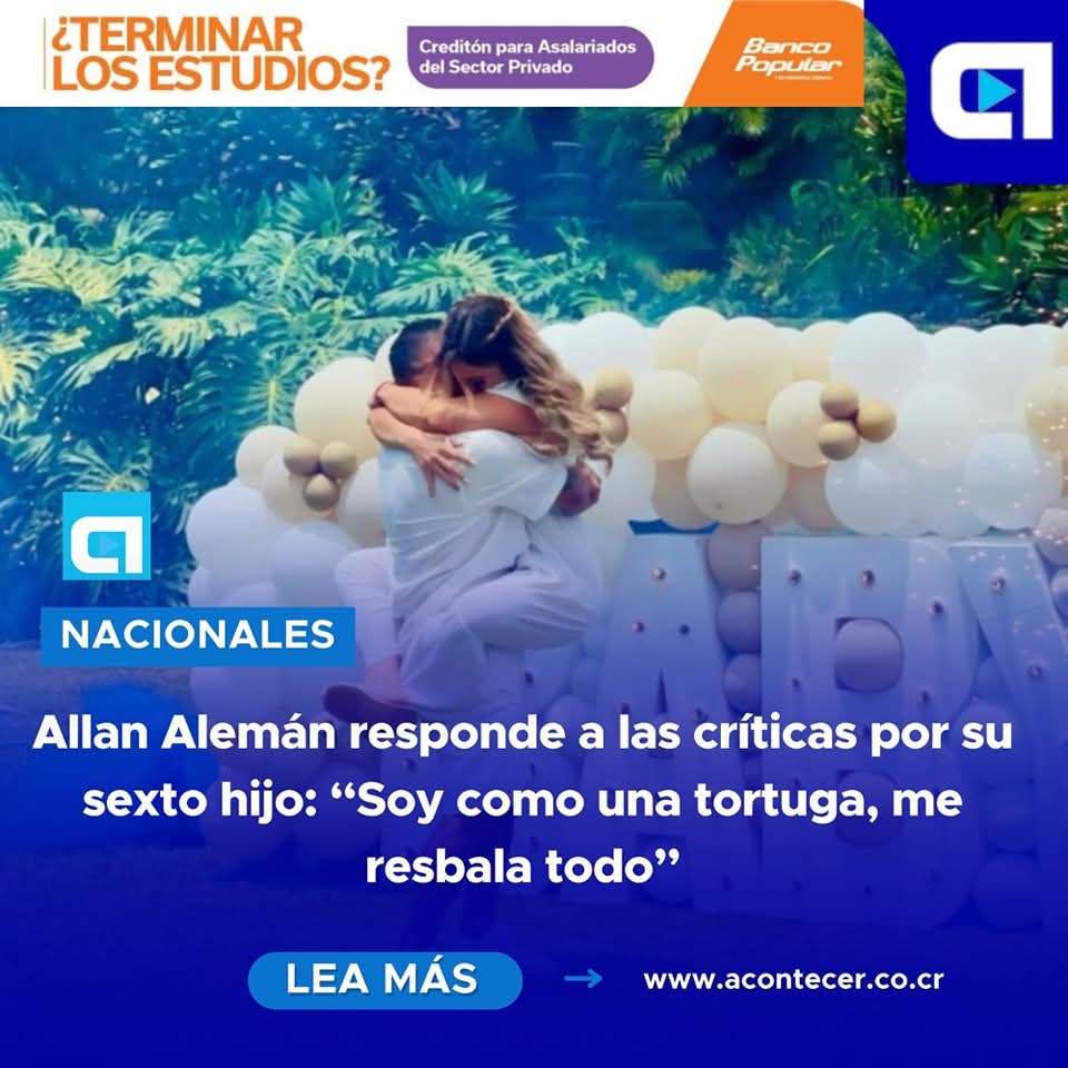 Allan Alemán responde a las críticas por su sexto hijo: “Soy como una tortuga, me resbala todo”