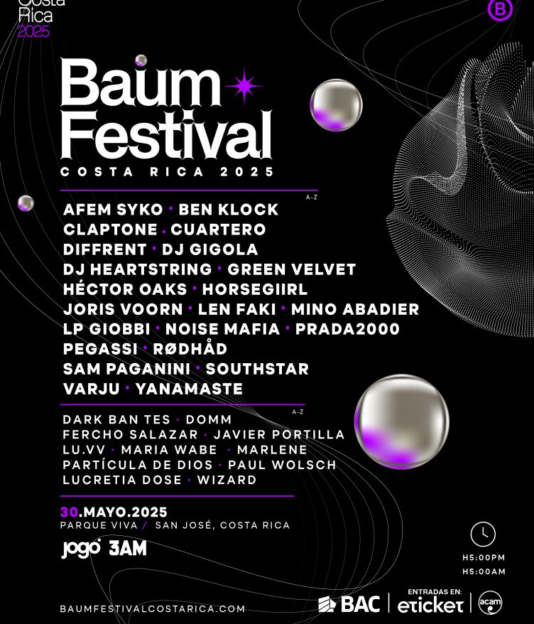 BAUM Festival llega por primera vez a Costa Rica con una explosión de música electrónica