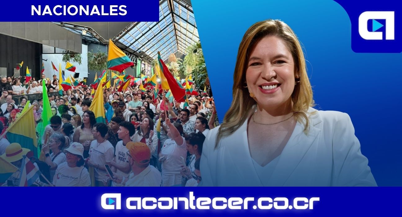Personas gritan "fuera Chaves" en cierre de campaña de Claudia Dobles